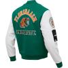 Pro Standard Mens College Classic Chenille Varsity Jacket(Kelly Green/ White)