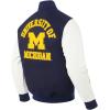 Pro Standard Mens College Classic Chenille Varsity Jacket(Midnight Navy/White)