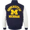 Pro Standard Mens College Classic Chenille Varsity Jacket(Midnight Navy/White)