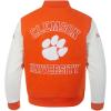 Pro Standard Mens College Classic Chenille Varsity Jacket(Orange/White)