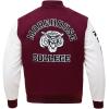 Pro Standard Mens College Classic Chenille Varsity Jacket(Wine/White)