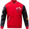 Pro Standard Mens NBA Classic Varsity Varsity Jacket(Red/Black)