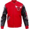 Pro Standard Mens NBA Classic Varsity Varsity Jacket(Red/Black)