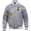 Pro Standard Mens NBA Old English Satin Jacket(Gray)