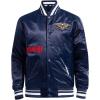 Pro Standard Mens NBA Old English Satin Jacket(Midnight Navy)