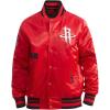 Pro Standard Mens NBA Old English Satin Jacket(Red/Black)