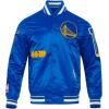 Pro Standard Mens NBA Old English Satin Jacket(Royal Blue)