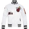 Pro Standard Mens NBA Old English Satin Jacket(White/Black)