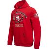 Pro Standard Mens NFL Old English Brushed Back French Terry Pull Over Hoodie(Red)