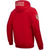 Pro Standard Mens NFL Old English Brushed Back French Terry Pull Over Hoodie(Red)