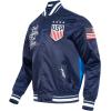 Pro Standard Mens USSF Sublimated Satin Jacket(Midnight Navy)