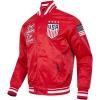 Pro Standard Mens USSF Sublimated Satin Jacket(Red)