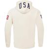 Pro Standard Men’s Ussf Classic Chenille Double Knit Full-Zip Hoodie(Eggshell)