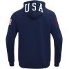 Pro Standard Men’s Ussf Classic Chenille Double Knit Full-Zip Hoodie(Midnight Navy)