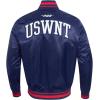 Pro Standard Men’s Ussf Classic Chenille Satin Jacket(Midnight Navy/Red/Midnight Navy)