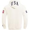 Pro Standard Men’s Ussf Classic Chenille Standard Double Knit Pullover Hoodie(Eggshell)