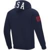 Pro Standard Men’s Ussf Classic Chenille Standard Double Knit Pullover Hoodie(Midnight Navy)