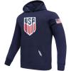 Pro Standard Men’s Ussf Classic Chenille Standard Double Knit Pullover Hoodie(Midnight Navy)