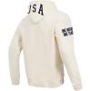Pro Standard Men’s Ussf USWNT Soccer Classic Chenille Double Knit Full-Zip Hoodie(Eggshell)
