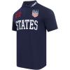 Pro Standard Men’s Ussf USWNT Soccer Classic Chenille Polo(Midnight Navy)