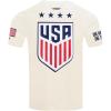 Pro Standard Men’s Ussf USWNT Soccer Classic Chenille Standard Cotton Short Sleeve Shirt(Eggshell)