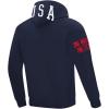 Pro Standard Men’s Ussf USWNT Soccer Classic Chenille Standard Double Knit Pullover Hoodie(Midnight Navy)