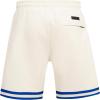 Pro Standard NBA Mens Mens NBA Retro Classics Cotton Double Knit Athletic Short(Eggshell/Royal Blue)
