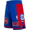 Pro Standard NBA Mens Mens NBA Retro Classics Cotton Double Knit Athletic Short(Royal Blue/Red)