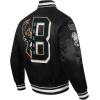 Pro Standard NBA mens Mens Nba Mash Up Satin Jacket(Black)