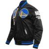 Pro Standard NBA mens Mens Nba Mash Up Satin Jacket(Black/Royal Blue/Black)