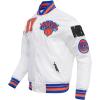 Pro Standard NBA mens Mens Nba Mash Up Satin Jacket(White/Royal Blue/Orange)