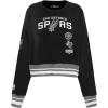 Pro Standard NBA womens Womens Nba Retro Classics Brushed Back French Terry Crewneck Sweatshirt(Black/Gray)