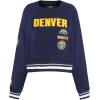 Pro Standard NBA womens Womens Nba Retro Classics Brushed Back French Terry Crewneck Sweatshirt(Midnight Navy)