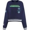 Pro Standard NBA womens Womens Nba Retro Classics Brushed Back French Terry Crewneck Sweatshirt(Midnight Navy)