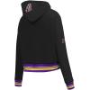 Pro Standard NBA womens Womens Nba Retro Classics Brushed Back French Terry Cropped Pullover Hoodie(Black/Purple/Yellow)