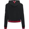 Pro Standard NBA womens Womens Nba Retro Classics Brushed Back French Terry Cropped Pullover Hoodie(Black/Red)