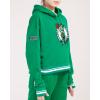 Pro Standard NBA womens Womens Nba Retro Classics Brushed Back French Terry Cropped Pullover Hoodie(Kelly Green)
