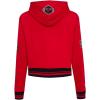 Pro Standard NBA womens Womens Nba Retro Classics Brushed Back French Terry Cropped Pullover Hoodie(Red/Black)