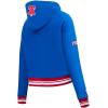 Pro Standard NBA womens Womens Nba Retro Classics Brushed Back French Terry Cropped Pullover Hoodie(Royal Blue/Red)