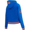Pro Standard NBA womens Womens Nba Retro Classics Brushed Back French Terry Cropped Pullover Hoodie(Royal/Orange/Royal)