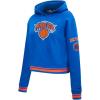 Pro Standard NBA womens Womens Nba Retro Classics Brushed Back French Terry Cropped Pullover Hoodie(Royal/Orange/Royal)