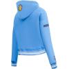 Pro Standard NBA womens Womens Nba Retro Classics Brushed Back French Terry Cropped Pullover Hoodie(University Blue)