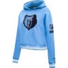 Pro Standard NBA womens Womens Nba Retro Classics Brushed Back French Terry Cropped Pullover Hoodie(University Blue)