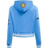 Pro Standard NBA womens Womens Nba Retro Classics Brushed Back French Terry Cropped Pullover Hoodie(University Blue)