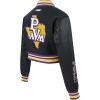 Pro Standard NCAA womens Womens College Classic Essentials Wool Varsity Jacket(Black/Purple)