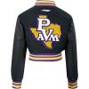 Pro Standard NCAA womens Womens College Classic Essentials Wool Varsity Jacket(Black/Purple)