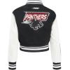 Pro Standard NCAA womens Womens College Classic Essentials Wool Varsity Jacket(Black/White)