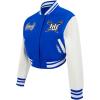 Pro Standard NCAA womens Womens College Classic Essentials Wool Varsity Jacket(Royal Blue/White)