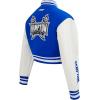 Pro Standard NCAA womens Womens College Classic Essentials Wool Varsity Jacket(Royal Blue/White)
