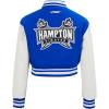 Pro Standard NCAA womens Womens College Classic Essentials Wool Varsity Jacket(Royal Blue/White)
